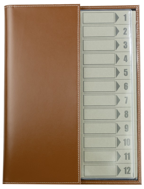 Ordnungsmappe DIN A4 | Echtleder | CAMBRIDGE hellbraun